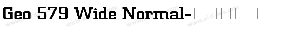 Geo 579 Wide Normal字体转换